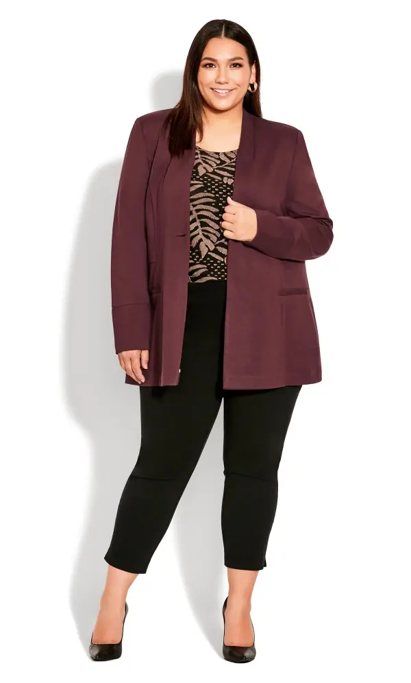 Evans Burgundy Red Blazer