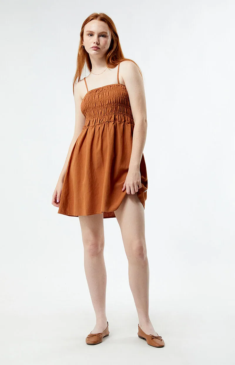 Rhythm Classic Shirred Mini Dress