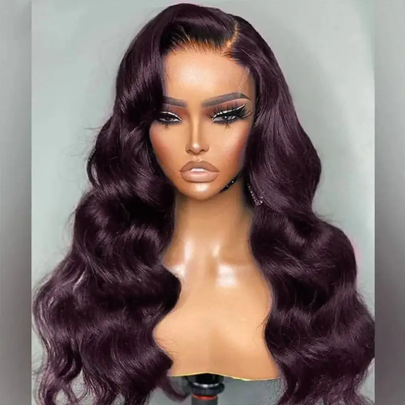 Sale | @bigekane Recommend Glueless Dark Purple 7x6/13x6 FULL Lace Frontal Wig 16