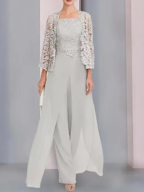 Lace Sleeveless Tank Top Trousers Three-piece Suit