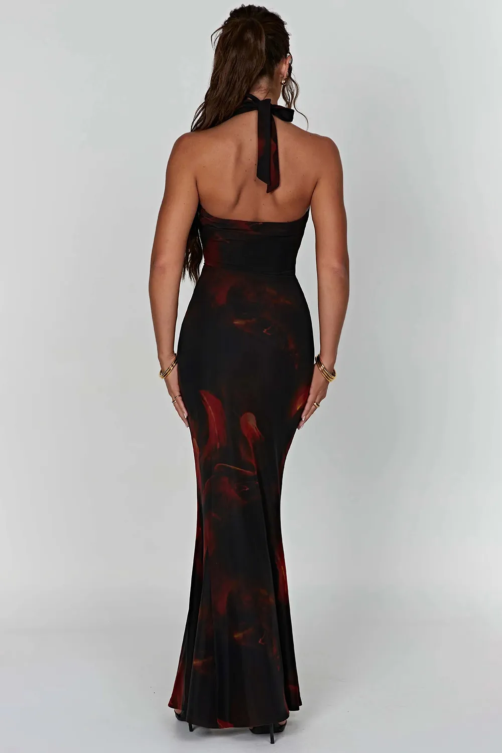 Spring/Summer Chrishelle Maxi Dress - Fire Print