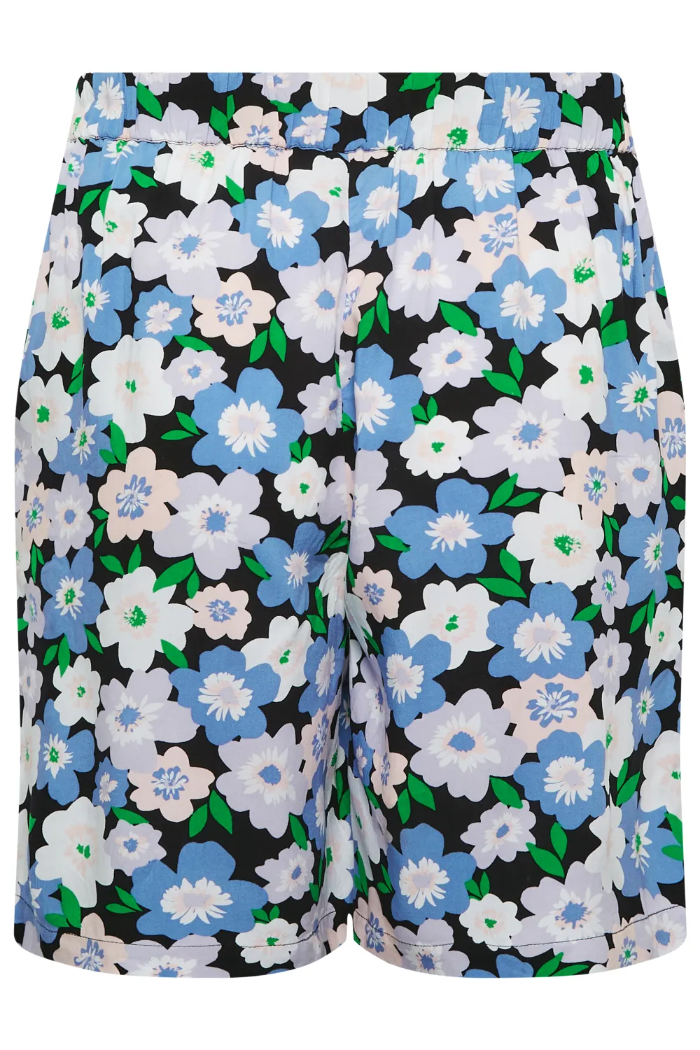 YOURS Curve Blue Floral Woven Shorts