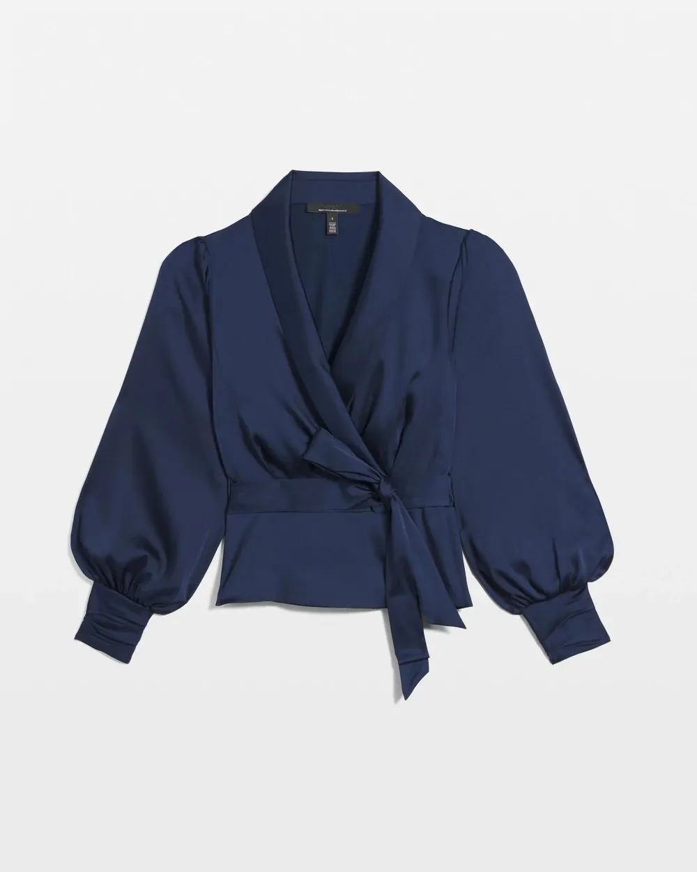 Satin Wrap Blouse