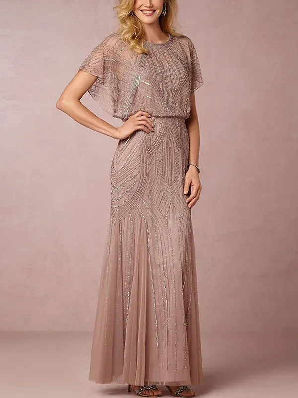 Elegant Fashion Mesh Maxi Dress