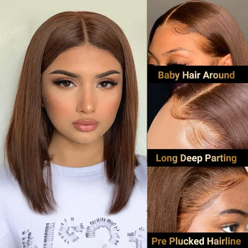 FLASH SALE | Trendy Brown Bob Wig 13x6 Lace Frontal Wig Tiktok Same Wig