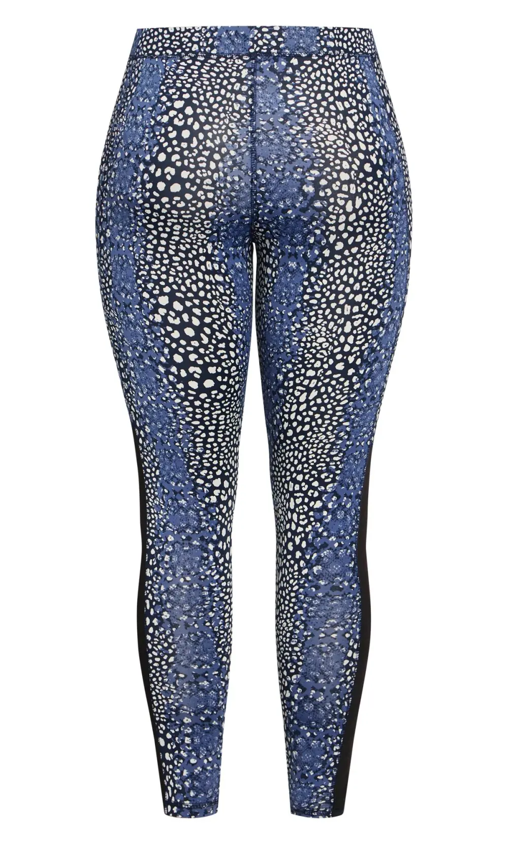 Evans Black & Blue Animal Print Active Legging