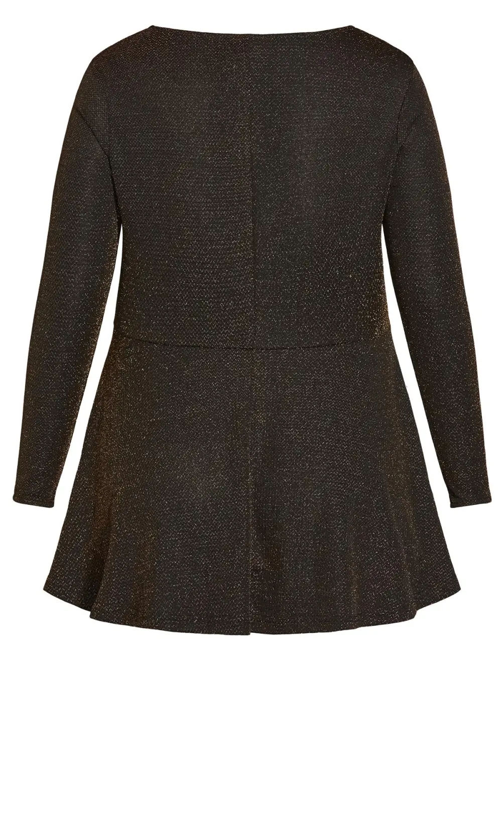 Evans Black & Gold Lurex Shimmer Wrap Top