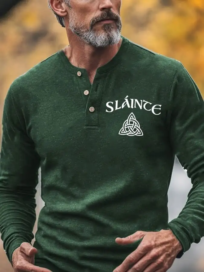 Men's St. Patrick's Day Henley Top