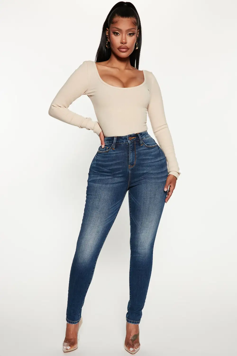 On The List Deluxe Stretch Skinny Jean - Dark Wash