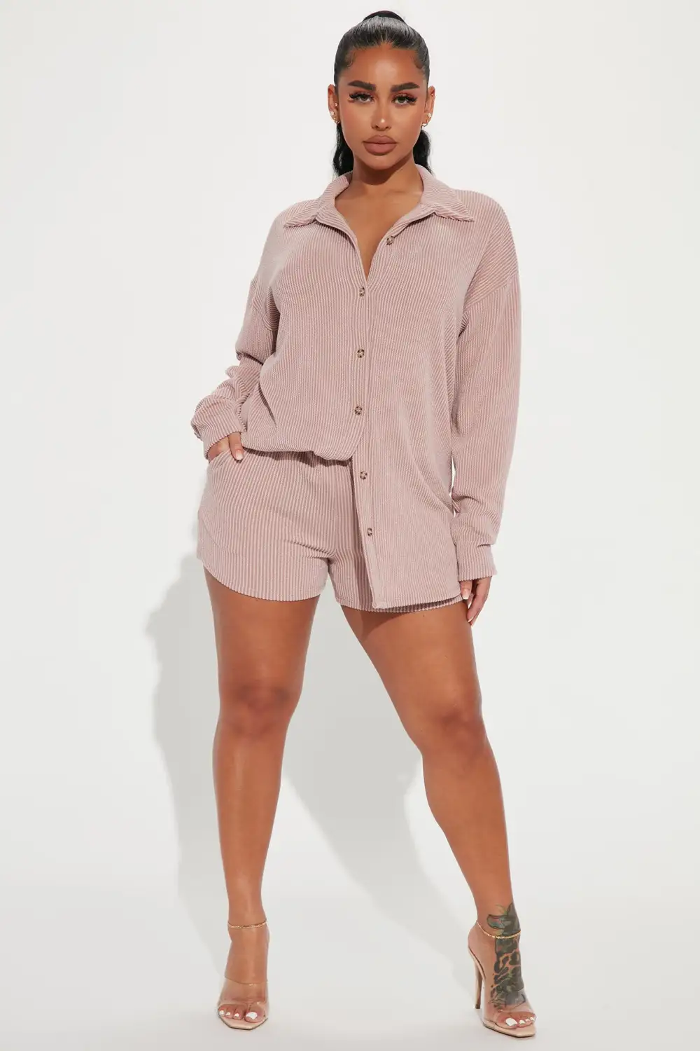 Bianca Short Set - Taupe