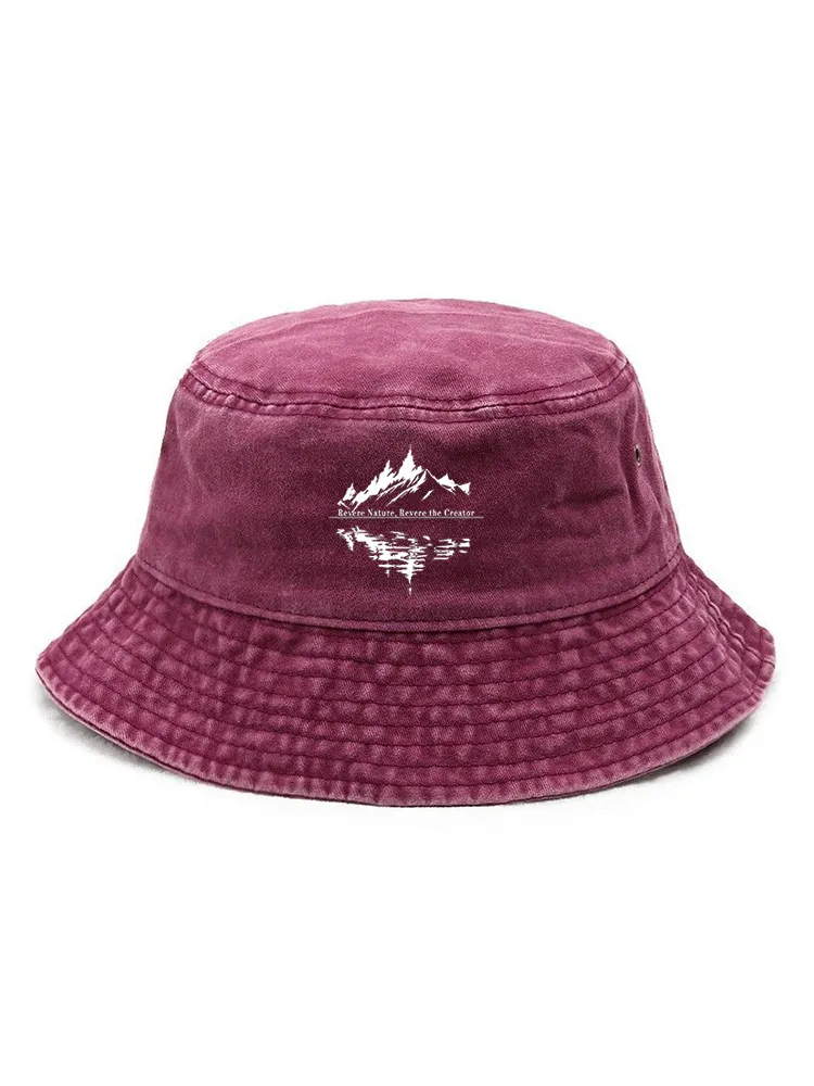Revere Nature, Revere The Creator Printed Bucket Hat