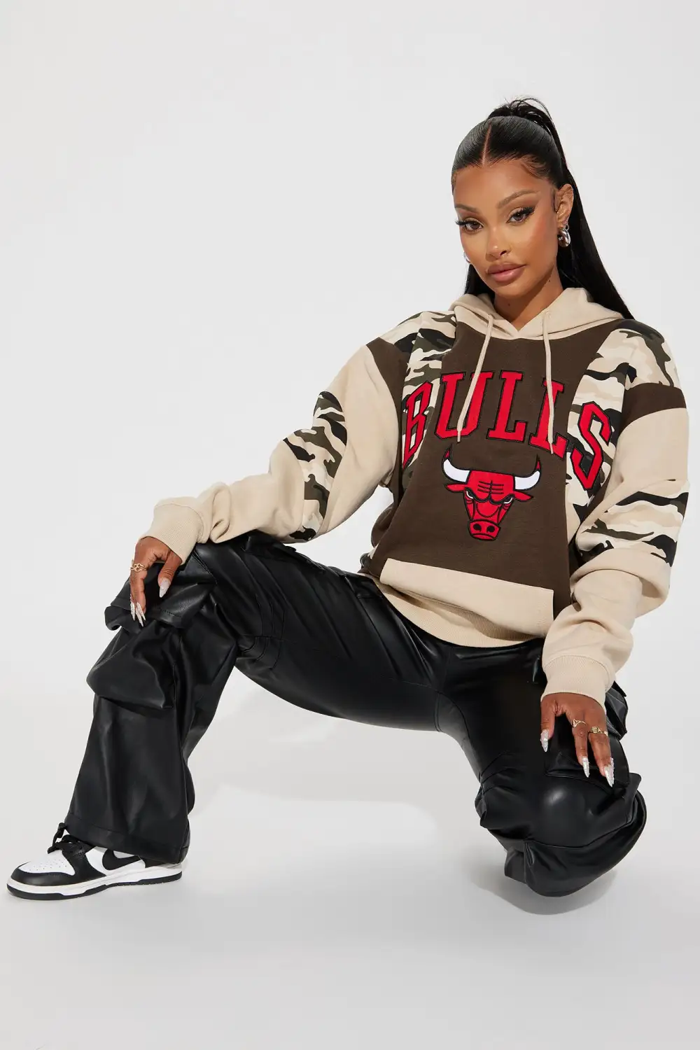 Bulls Camo Hoodie - Brown/combo