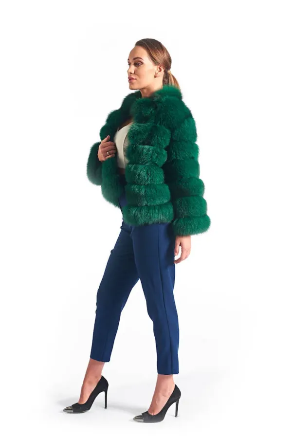 Green  Fox Fur Coat Women’s
