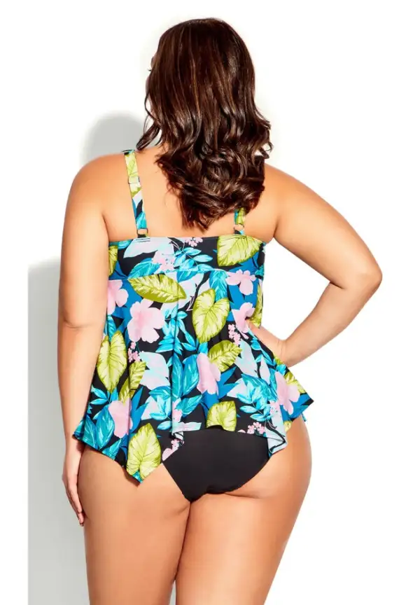 Hanki Print Tankini Top