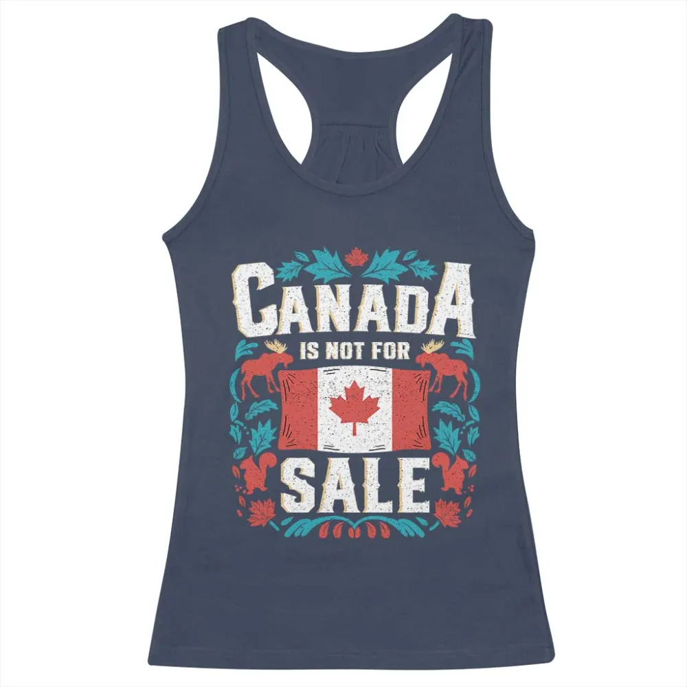 Canada Is Not For Sale Racerback Tank Top TS02