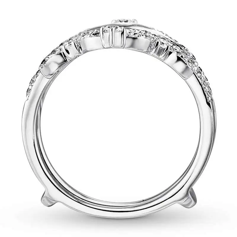 Diamond Enhancer Ring 1/2 ct tw Round-cut 14K White Gold