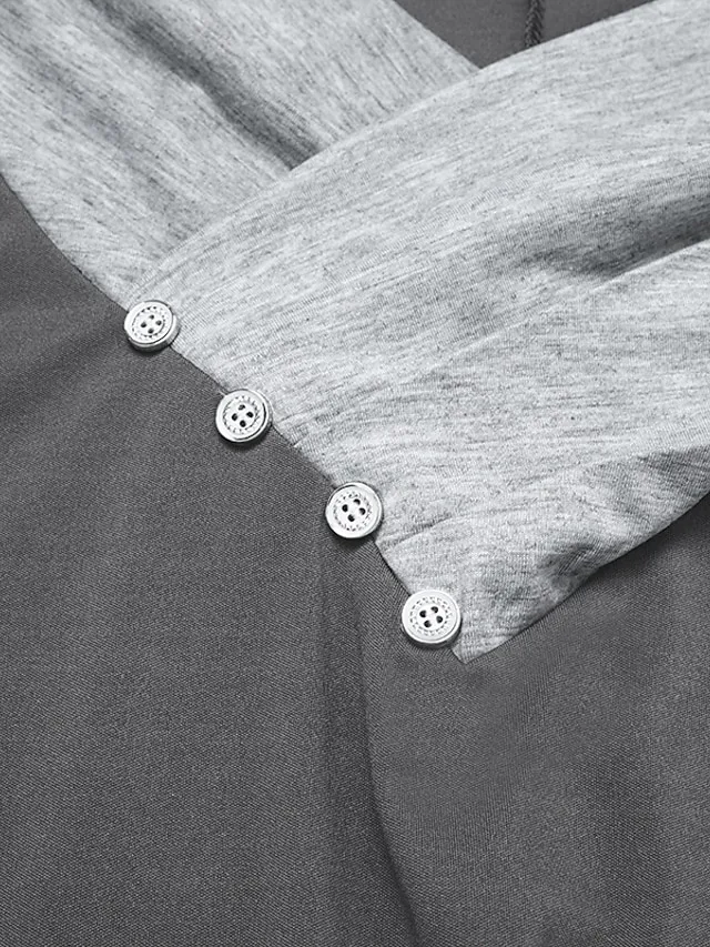 Women‘s Swing Dress Midi Dress Green Blue Gray Half Sleeve Floral Split Print Summer Spring V Neck Stylish Casual 2023 S M L XL XXL 3XL