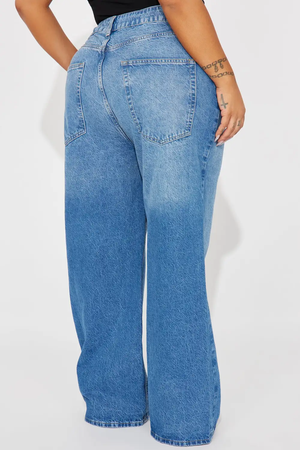 For The Longest Time Wide Leg Jeans - Medium Wash