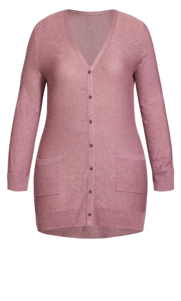 Evans Purple Contessa Longline Cardigan