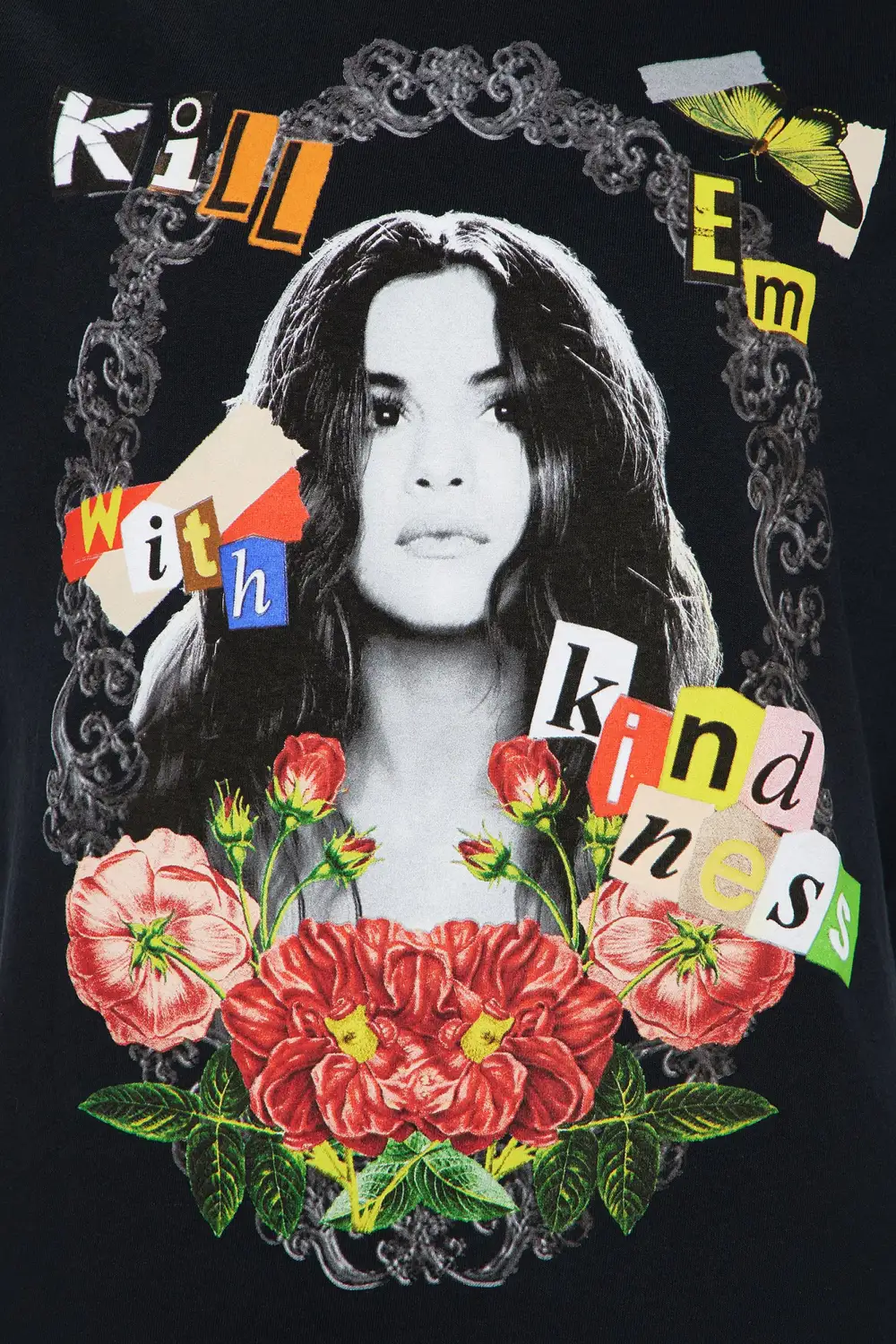 Kill Em With Kindness Washed Tshirt - Black Wash