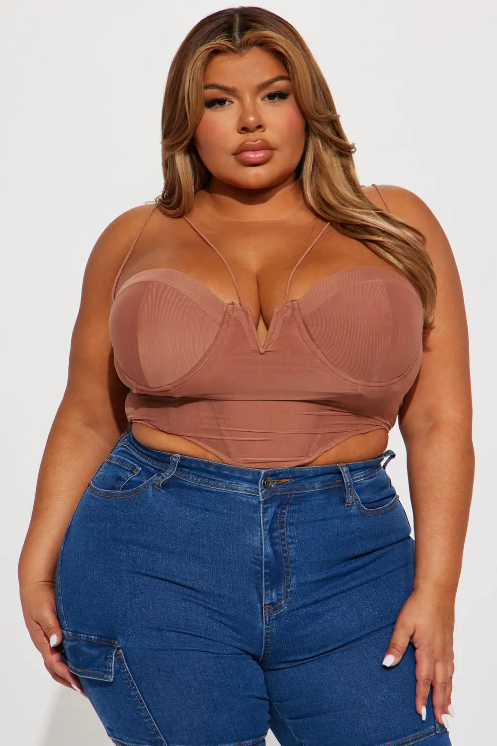 Sara Corset Top - Mocha