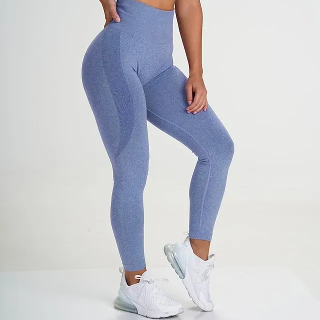 Women Seamless Leggings Workout Butt Lift Tights Ruched Push Up Tummy Control Leggings Sport Gym Yoga Fitness Cycling Running Athleisure Activewear