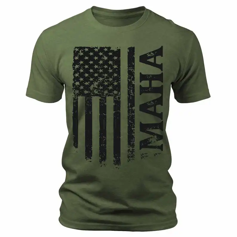 Men's Patriotic MAHA Make America Healthy Again American Flag T-Shirt, Gift for Dad, America, USA, Health, USA Flag, Gifts for Him