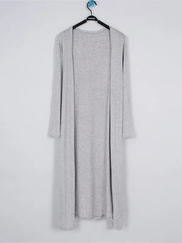 Women's Cardigan Sweater Open Front Ribbed Knit Modal Oversized Summer Fall Long Daily Going out Weekend Stylish Casual Soft Long Sleeve Solid Color Black White Yellow One-Size