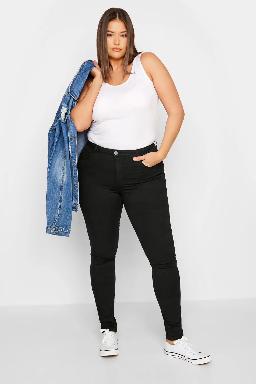 LTS Tall Black AVA Stretch Skinny Jeans