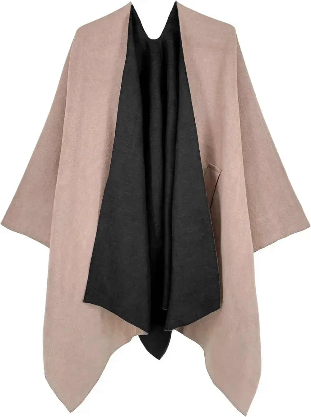 Women's Shawl Wrap Poncho Ruana Cape Open Front Cardigan Shawls for Fall Winter