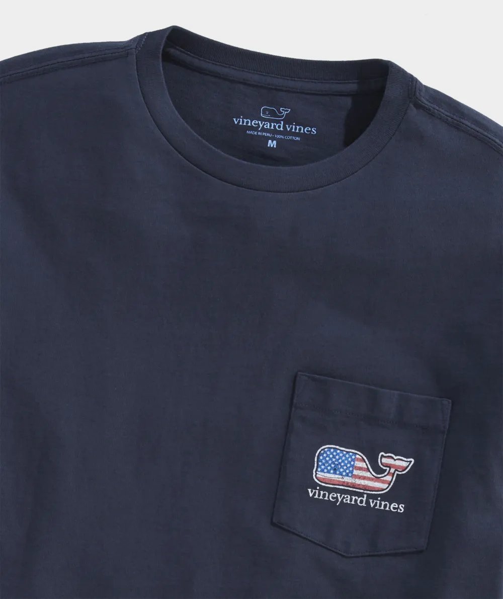 Flag Whale Short Sleeve Pocket Tee