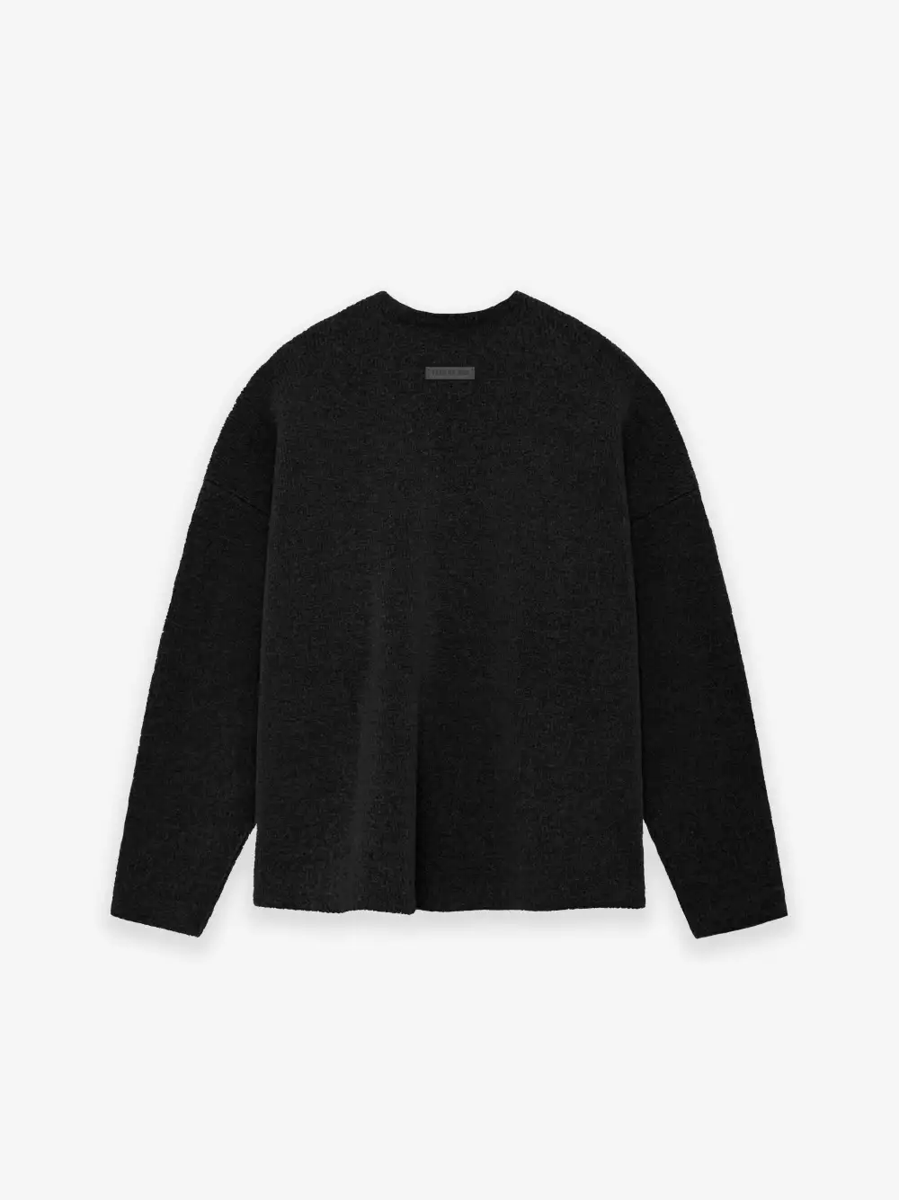 Wool Boucle Straight Neck Sweater