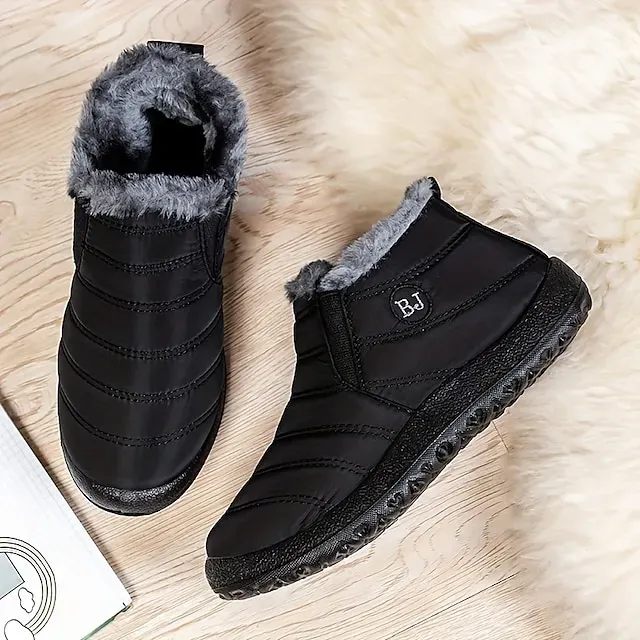 Women's Winter Warm Waterproof Ankle Boots, Insulated Fleece-Lined Non-Slip Snow Boots - Ideal for Outdoor Activities, Cold Weather, and Snowy Conditions