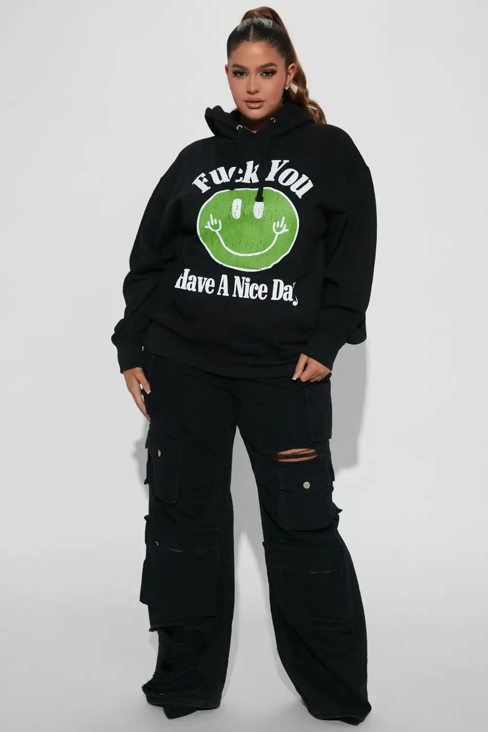 Fuck You Have A Nice Day Hoodie - Black