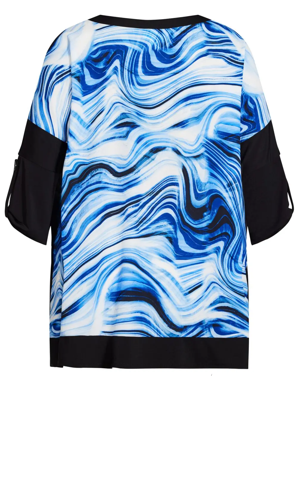 Evans Blue Swirl Print Kimono Jacket