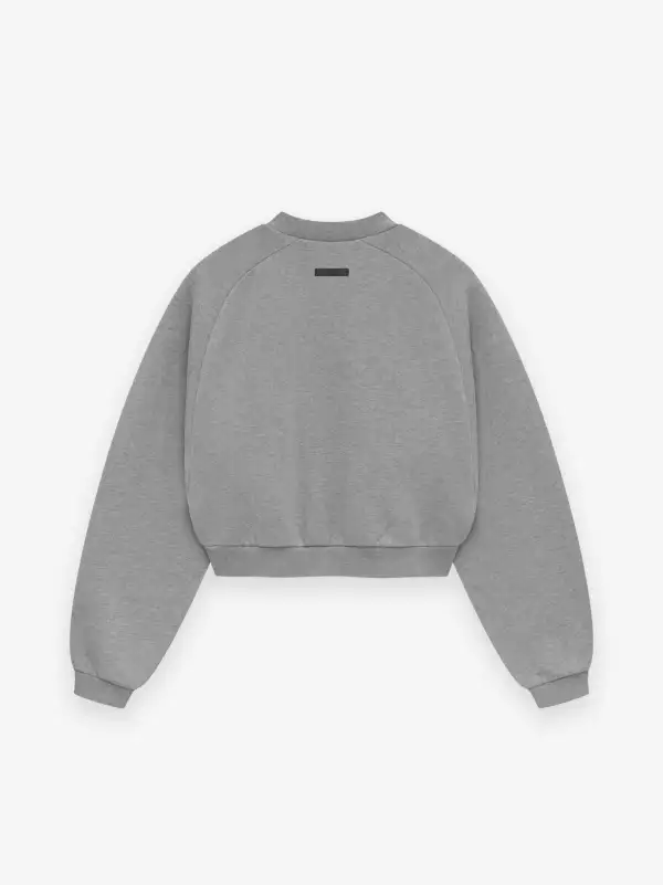 Womens Fleece Cropped Crewneck