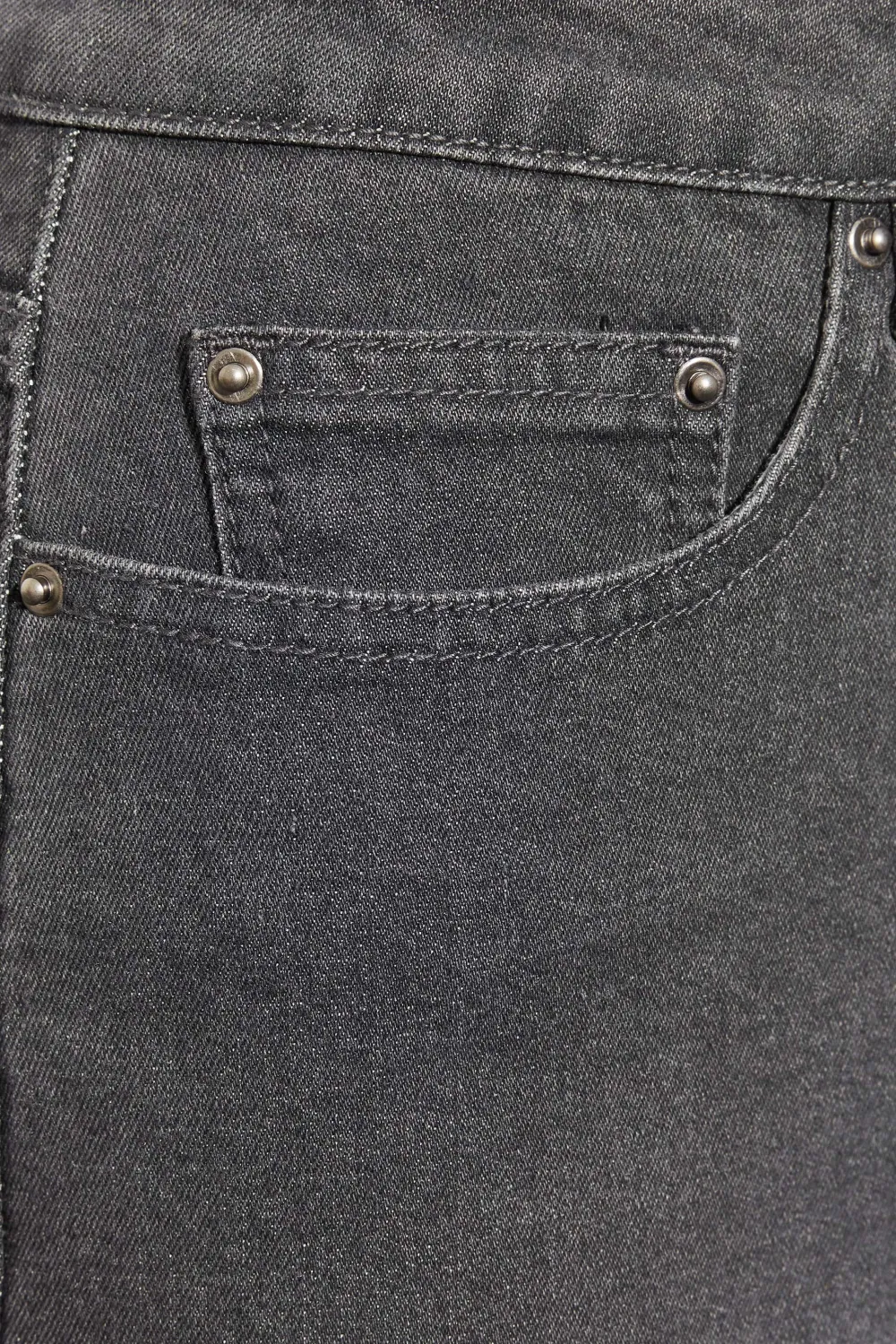 LTS Tall Black Washed UNA Stretch Mom Jeans