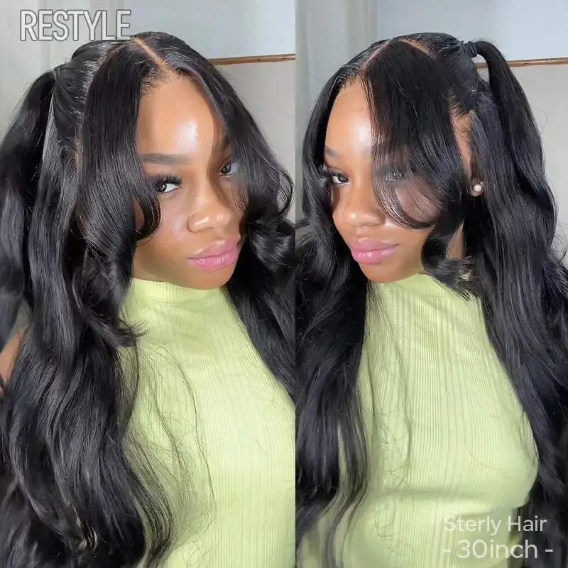16-34inch Affordable Sterly 13x6 Transparent Lace Body Wave Front Wigs