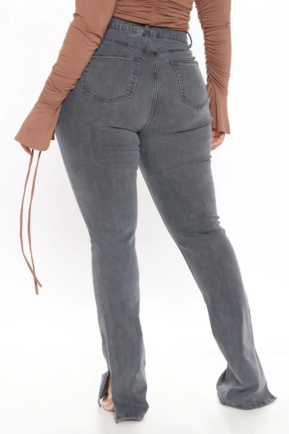 Tall Soho Side Split Skinny Jeans - Grey