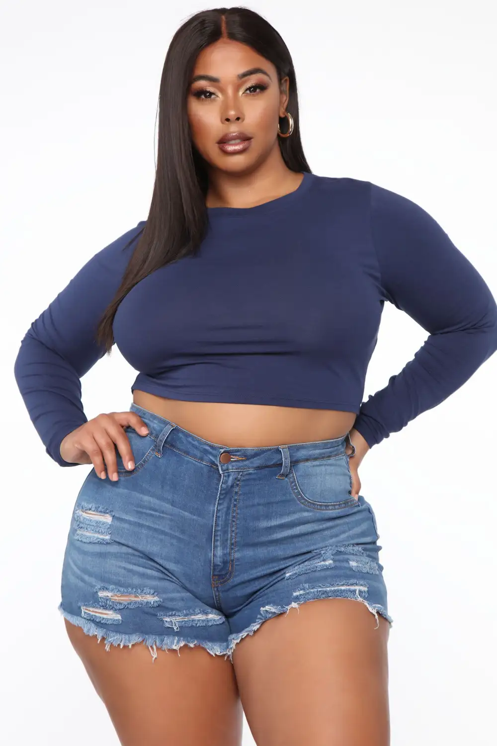 Robin Long Sleeve Top - Navy