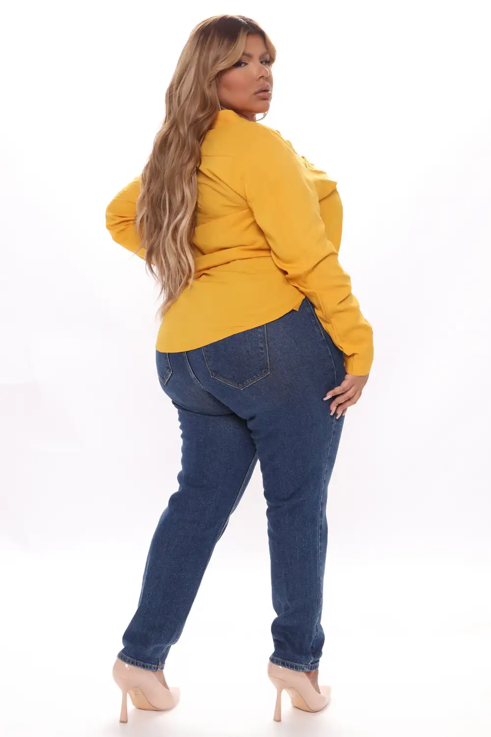 Aurora Woven Top - Mustard