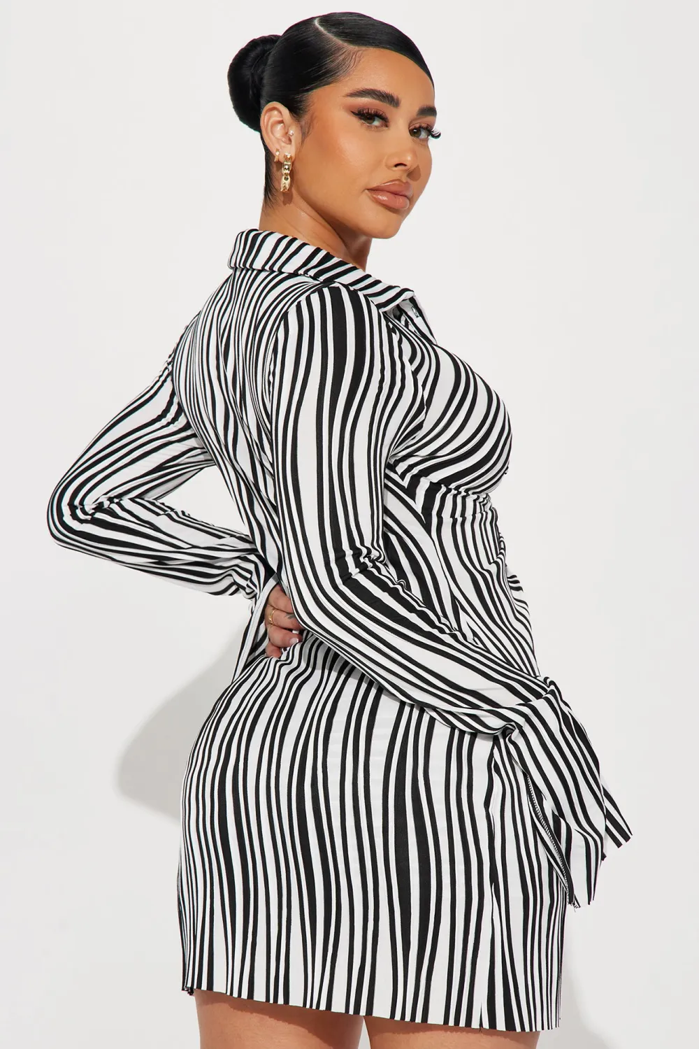 Dizzy You Up Skirt Set - White/Black