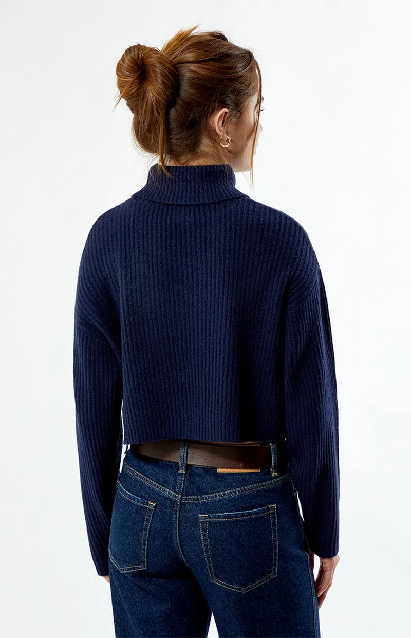 LA Hearts Easy Cropped Turtleneck Sweater