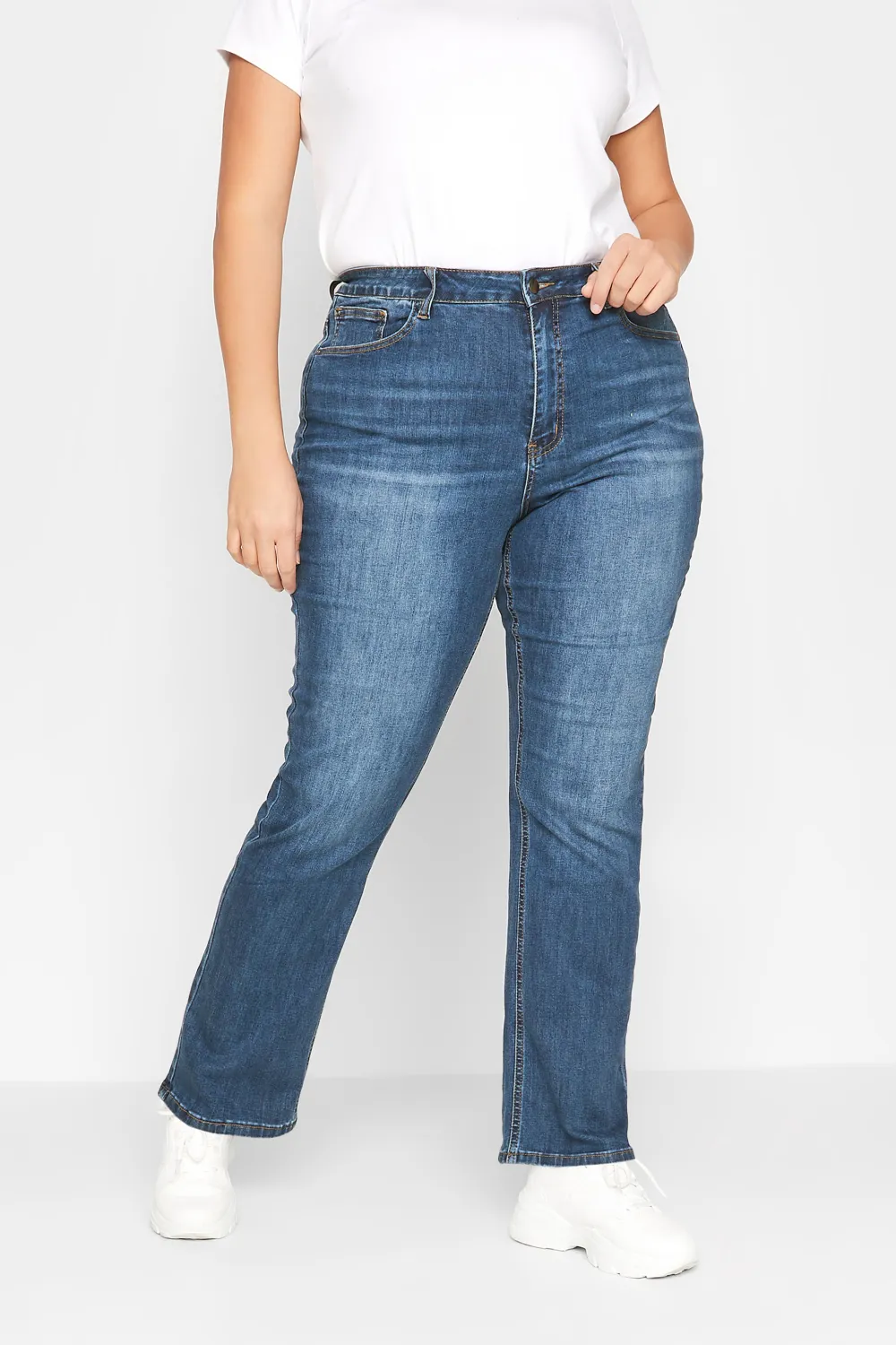 LTS PREMIUM Tall Mid Blue IVY Stretch Straight Leg Jeans