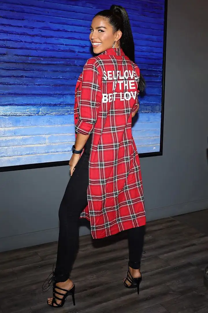 Self Love Maxi Plaid Top - Red/Combo