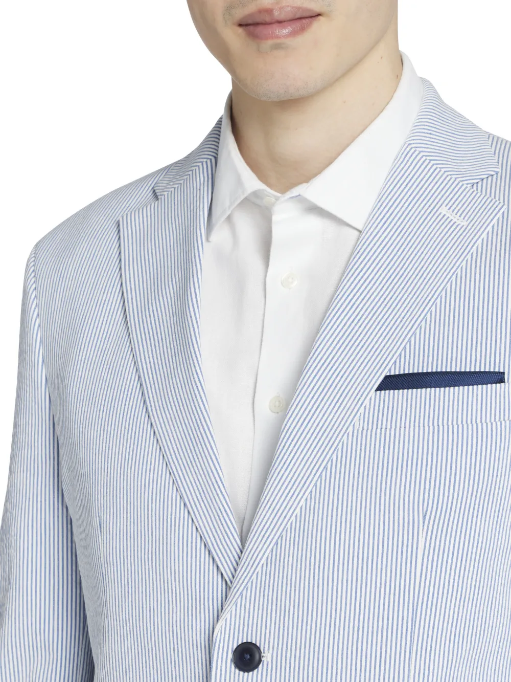 Tommy Hilfiger Modern Fit Cotton Blend Seersucker Suit Jacket