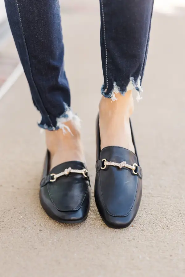 Stand Out Black Flat Loafers