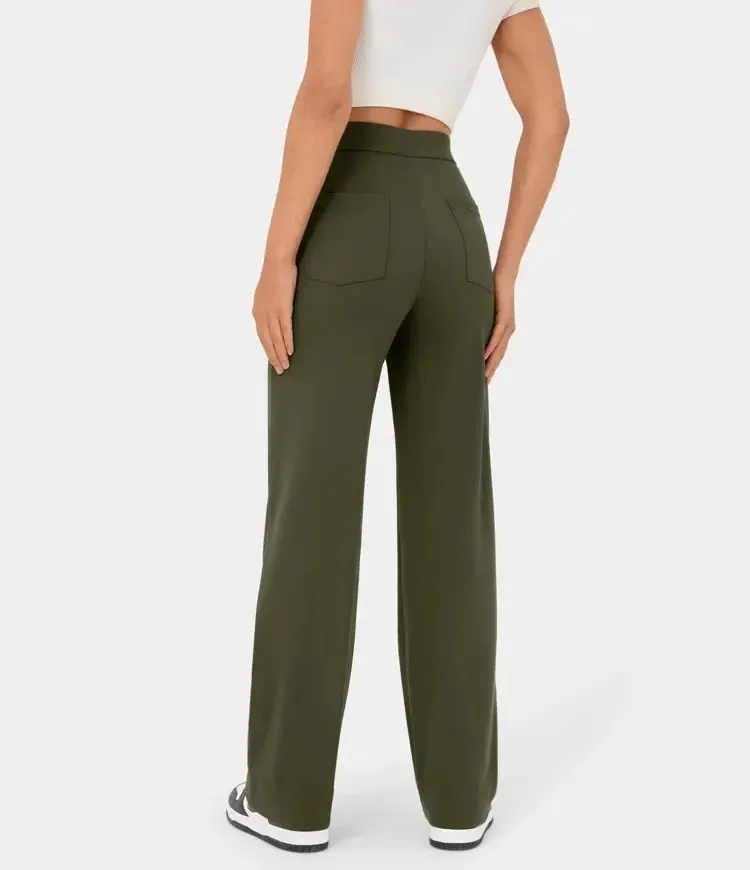 High-waisted, loose-fitting, comfortable, casual straight-leg pants🔥🔥