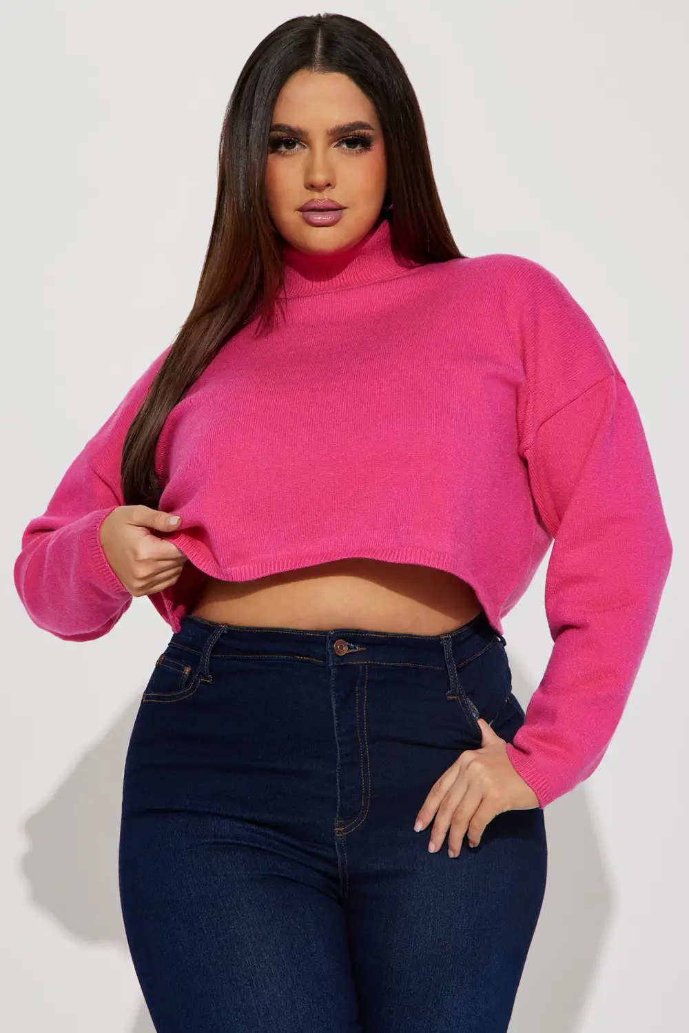 Lolani Turtleneck Sweater - Fuchsia