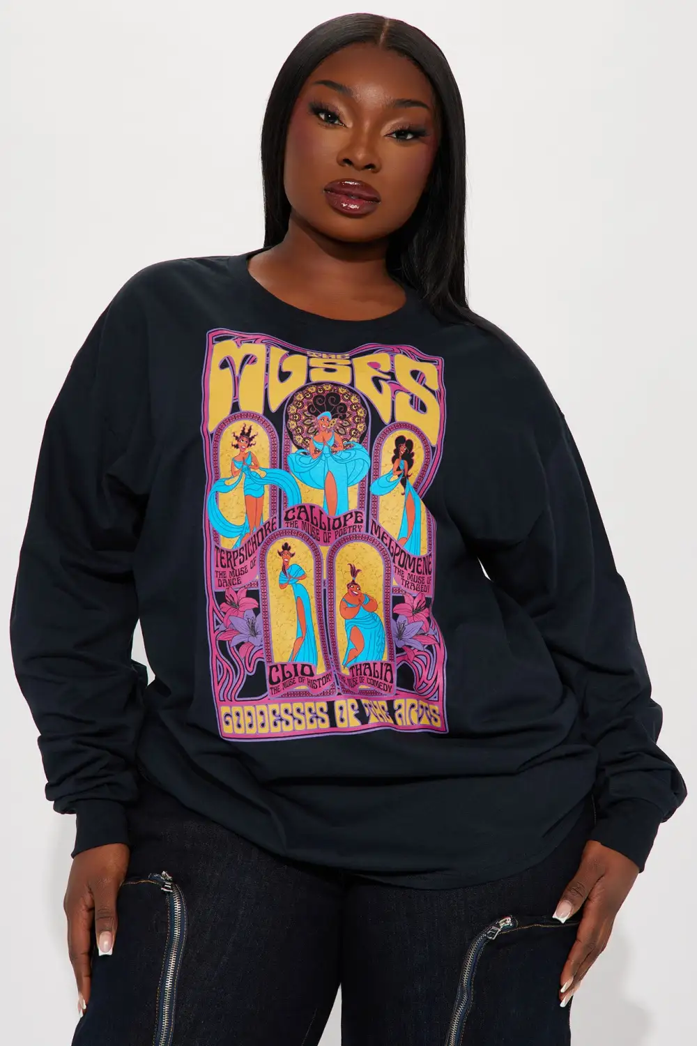 The Muses Crew Neck Sweatshirt - Black